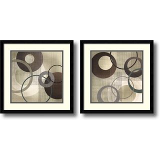 Tandi Venter 'Hoops and Loops- set of 2' Framed Art Print 17 x 17-inch Each