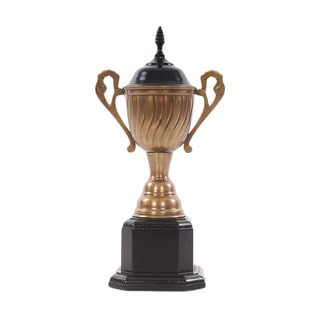 Large Wood/ Brass Decorative Trophy