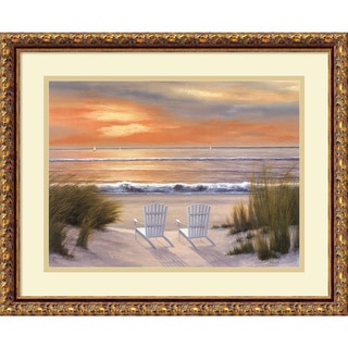 Diane Romanello 'Paradise Sunset' Framed Art Print 22 x 18-inch