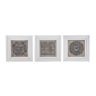 Morrocan Style Handcrafted Designer Mirrored Wall Decor Panel (Set of 3)