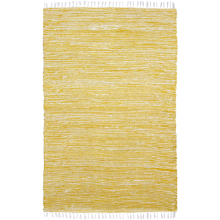 Yellow Reversible Chenille Flat Weave Area Rug (9' x 12')