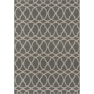 Indoor/ Outdoor Moroccan Tile Grey Rug (1'8 x 3'7)