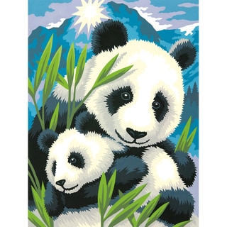 Paint By Number Kit 9inX12in-Panda And Cub