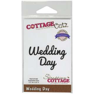 CottageCutz Expressions Die 3.3inX.8in-Wedding Day