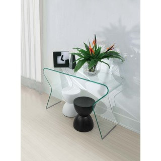 Zuo Respite Clear Glass Console Table