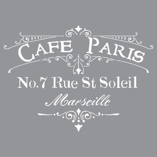 Americana Decor Stencil-Cafe Paris