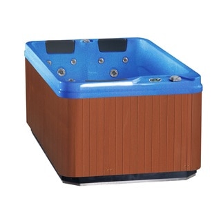 Aston 3-Person 32-Jet Dual Insulated Hot Tub Spa with Lounger in Coastal Blue