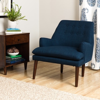 Taylor Mid Century Navy Blue Tufted Accent Chair