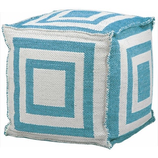 Mina Victory Indoor/Outdoor Turquoise Cube (16-inch x 16-inch) by Nourison