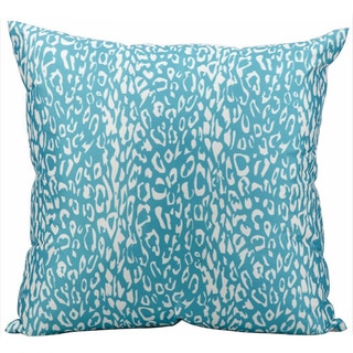 Mina Victory Indoor/Outdoor Leopard Turquoise Throw Pillow (20-inch x 20-inch) by Nourison