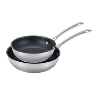 Circulon Genesis Stainless Steel Nonstick 8 1/2-inch and 10-inch French Skillets