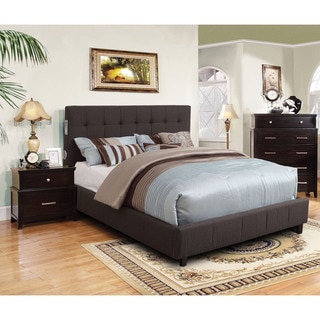 Furniture of America Behati 2-piece Bluetooth Grey Bed with Nightstand Set
