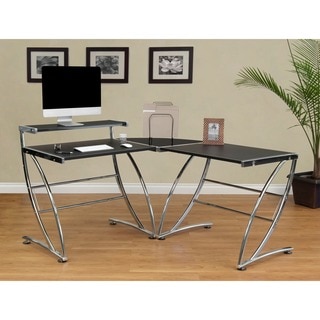 Calico Designs Leather-top Executive Left-side Table