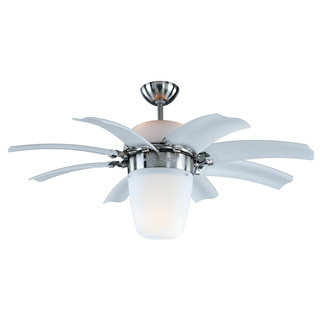 Monte Carlo Airlift 44-inch 8-blade Brushed Steel Ceiling Fan