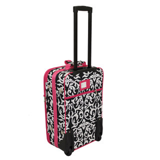 World Traveler Lightweight 20-inch Damask Carry-on Upright Suitcase