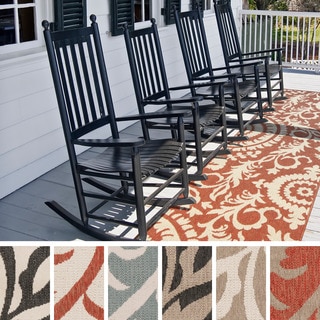 Meticulously Woven Nina Contemporary Floral Indoor/Outdoor Area Rug (2'3 x 11'9)