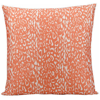 Mina Victory Indoor/Outdoor Leopard Orange Throw Pillow (20-inch x 20-inch) by Nourison