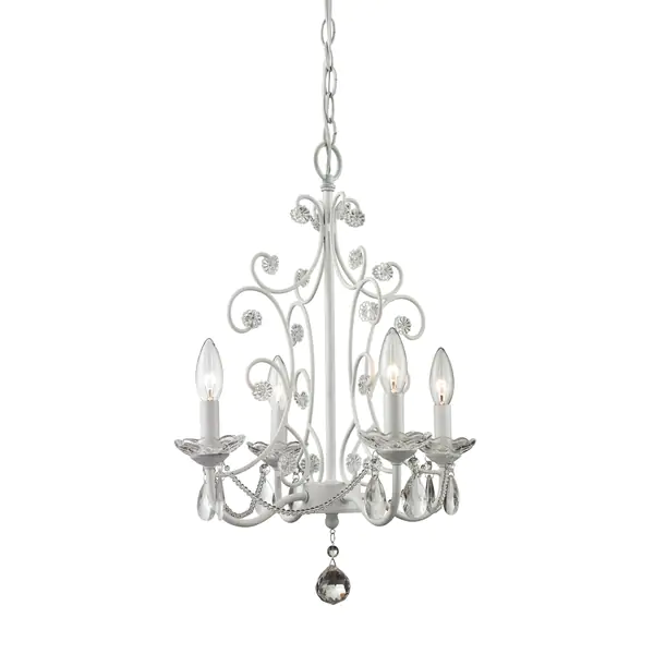 Avery Home Lighting Princess 4-light Mini Chandelier with Crystal Accents