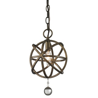 Acadia 1-light Golden Bronze and Clear Crystal Mini Pendant