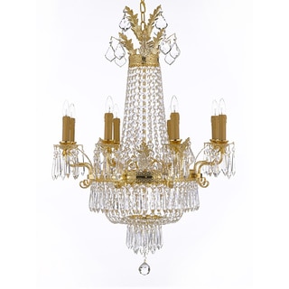 Gallery Empire Crystal 12-light Gold Chandelier