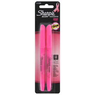 Sharpie Accent Pink Ribbon Pocket Highlighters (Pack of 2)