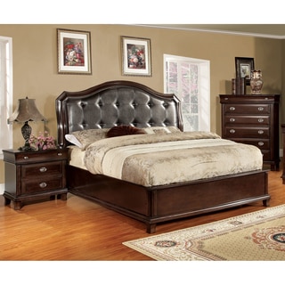 Furniture of America Crown 2-piece Platform Bed with Nightstand Set