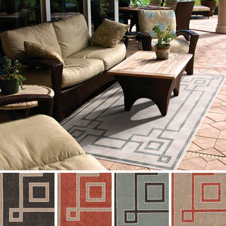 Meticulously Woven Odette Contemporary Geometric Indoor/Outdoor Area Rug (5'3 x 7'6)