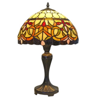 Amora Lighting Tiffany Style Floral Design 19-inch Table Lamp
