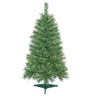 4-foot Pre-Lit Artificial Christmas Tree