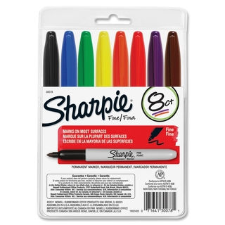 Sharpie Fine Point Assorted Permanent Markers (Pack of 8)