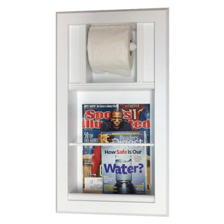 Key West Series 14 Recessed Magazine Rack with Toilet Paper Holder
