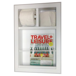 Key West Series Recessed Magazine Rack and Double Toilet Paper Holder