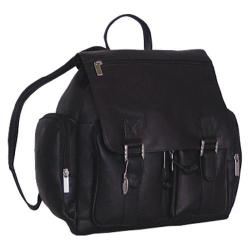 David King Leather 327 Laptop Backpack Black