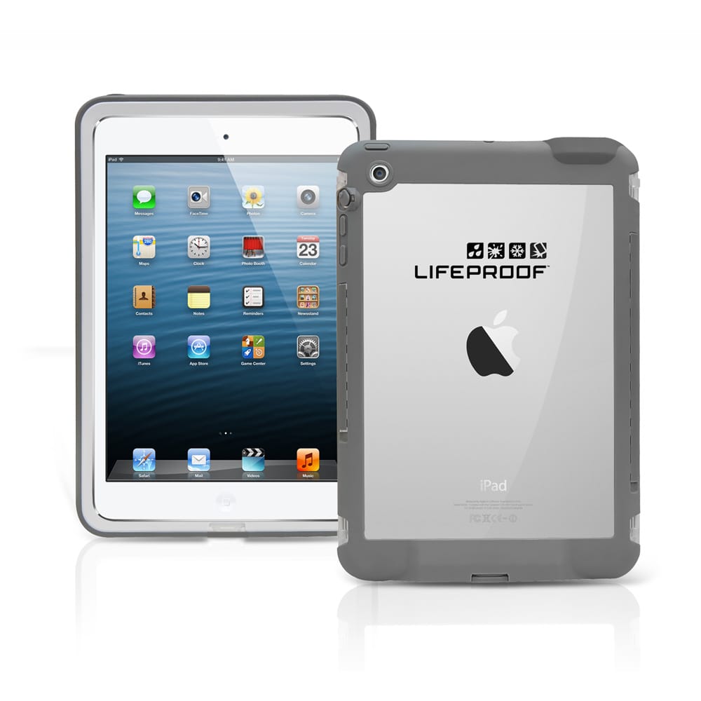 LifeProof Plastic White/Grey Waterproof Shockproof Tablet Case for Apple iPad mini