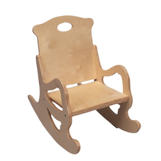 Gift Mark Home Adult Natural Resting Single Seat Puzzle Rocker