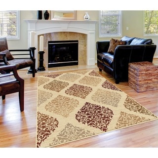 Alise Infinity Beige Transitional Area Rug (7'10 x 10'3)