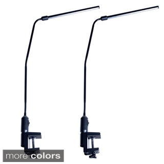 Lavish Home LED Stick Light Adjustable Desk Lamp with Clamp (Set of 2)