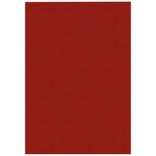 Solid Red Rubber Back Non-Slip Door Mat Rug (1'6 x 2'6)