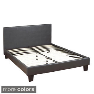 Astro Faux Leather Platform Bed