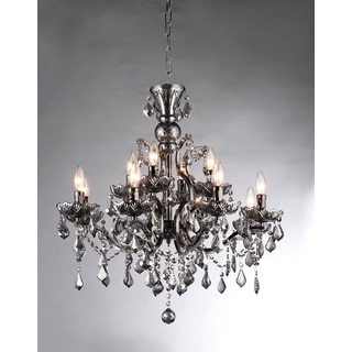 Collins Imperial Silver Crystal 12-light Chandelier