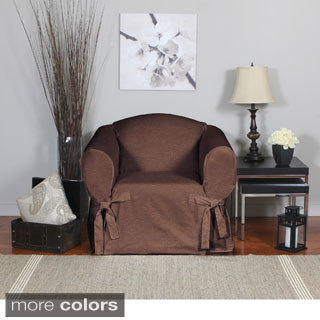Bruce One-piece Relaxed Fit Chair Slipcover with Ties