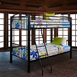 Powell Onyx Heavy Metal Twin Bunk Bed