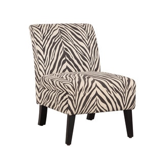 Linon Bradford Accent Chair with Zebra Print