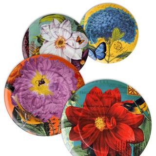 Waechtersbach Accents Floral Impressions Assorted Plates (Set of 4)