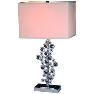 Elegant Designs Sequin and Chrome Table Lamp with Crystals