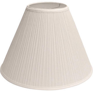 Large Bright White Pleated Empire Lamp Shade