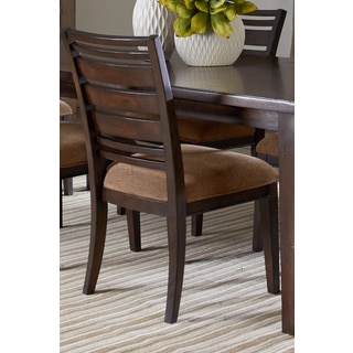 Chestnut Brown Wood Back Upholstered Side Chair (Set of 2)