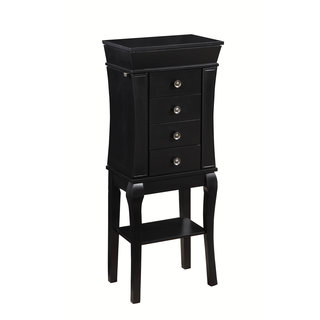 Oh! Home Tara Black Wooden Jewelry Armoire