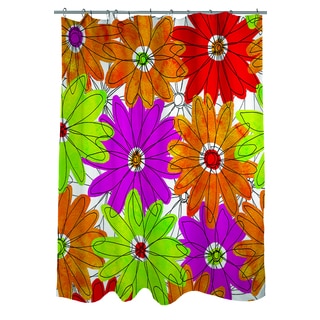 Thumbprintz Funky Florals Daisy Fuchsia Shower Curtain