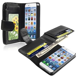 INSTEN Black Cash Holder Wallet Leather Phone Case Cover for Apple iPhone 6 4.7-inch